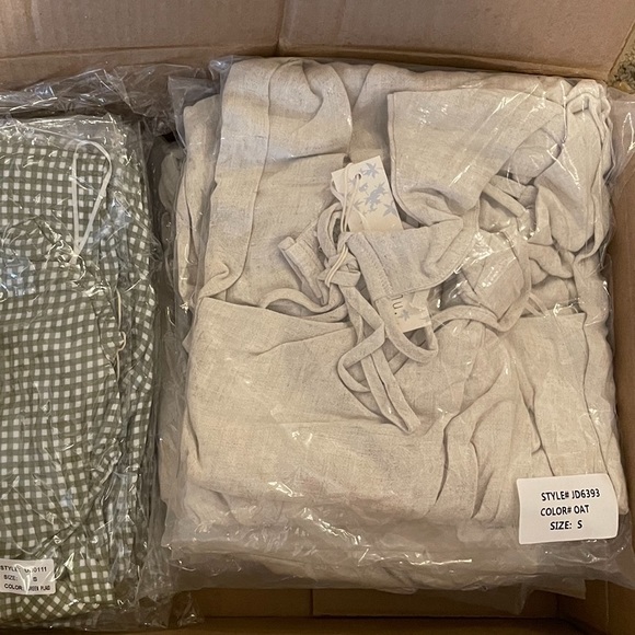 Endless Blu Solid Linen One Shoulder MIDI Dress | Small | Medium | Large ALL NWT - Picture 4 of 4